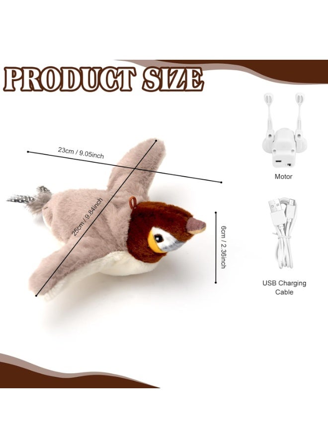 OSHIMA Flying Bird Cat Toy, Rechargeable and Washable Interactive Catnip Toys, Flapping Bird Cat Toy for Indoor Cats, Simulated Chirping Flapping Wings, Realistic Birds Toy For Cats - Image 5